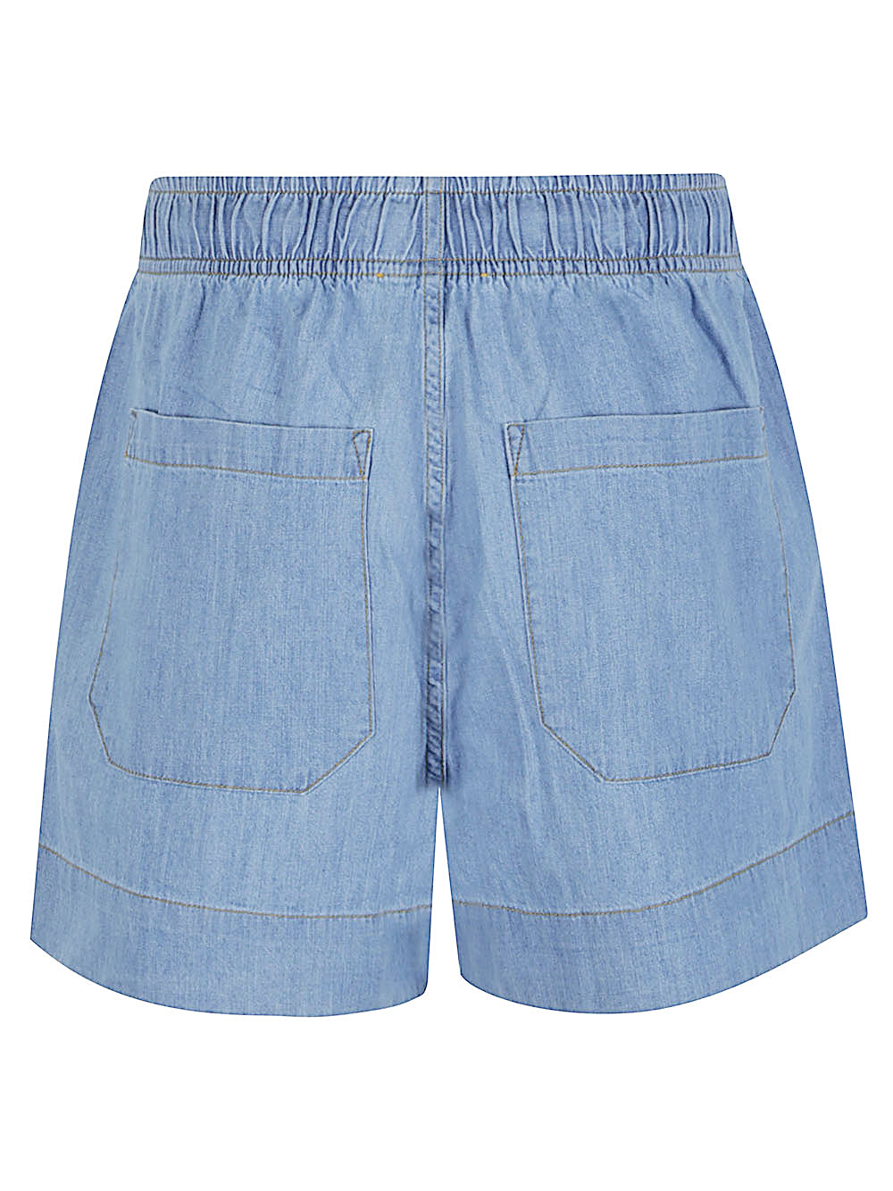 SOSUE Cotton Denim Shorts with Drawstring Waist - Relaxed Fit