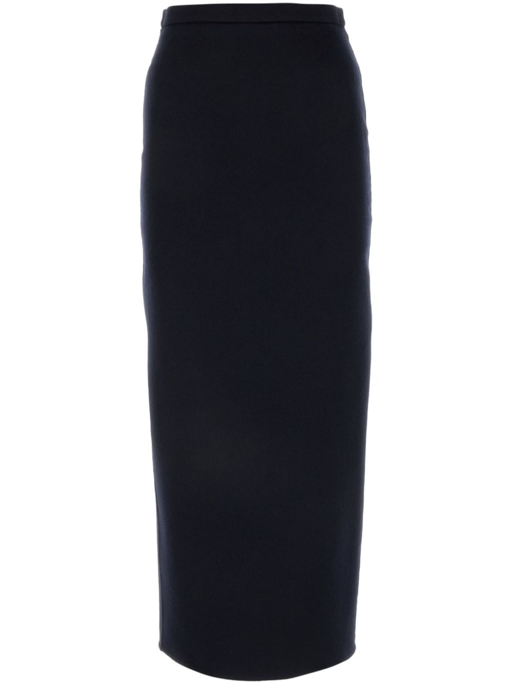 MAX MARA Long High-Waisted Wool Skirt with Rear Slit