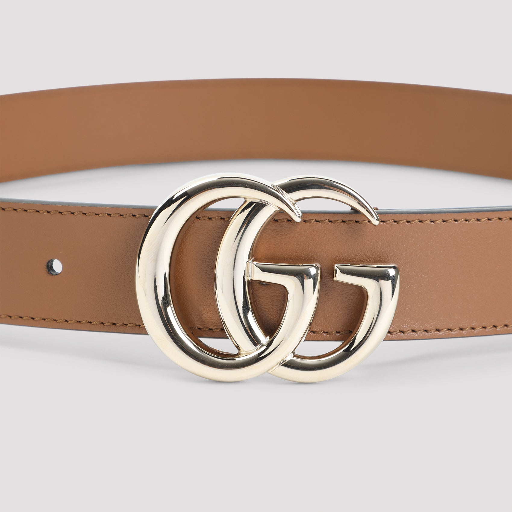 GUCCI Premium 3 CM GG Gold Leather Belt for Men