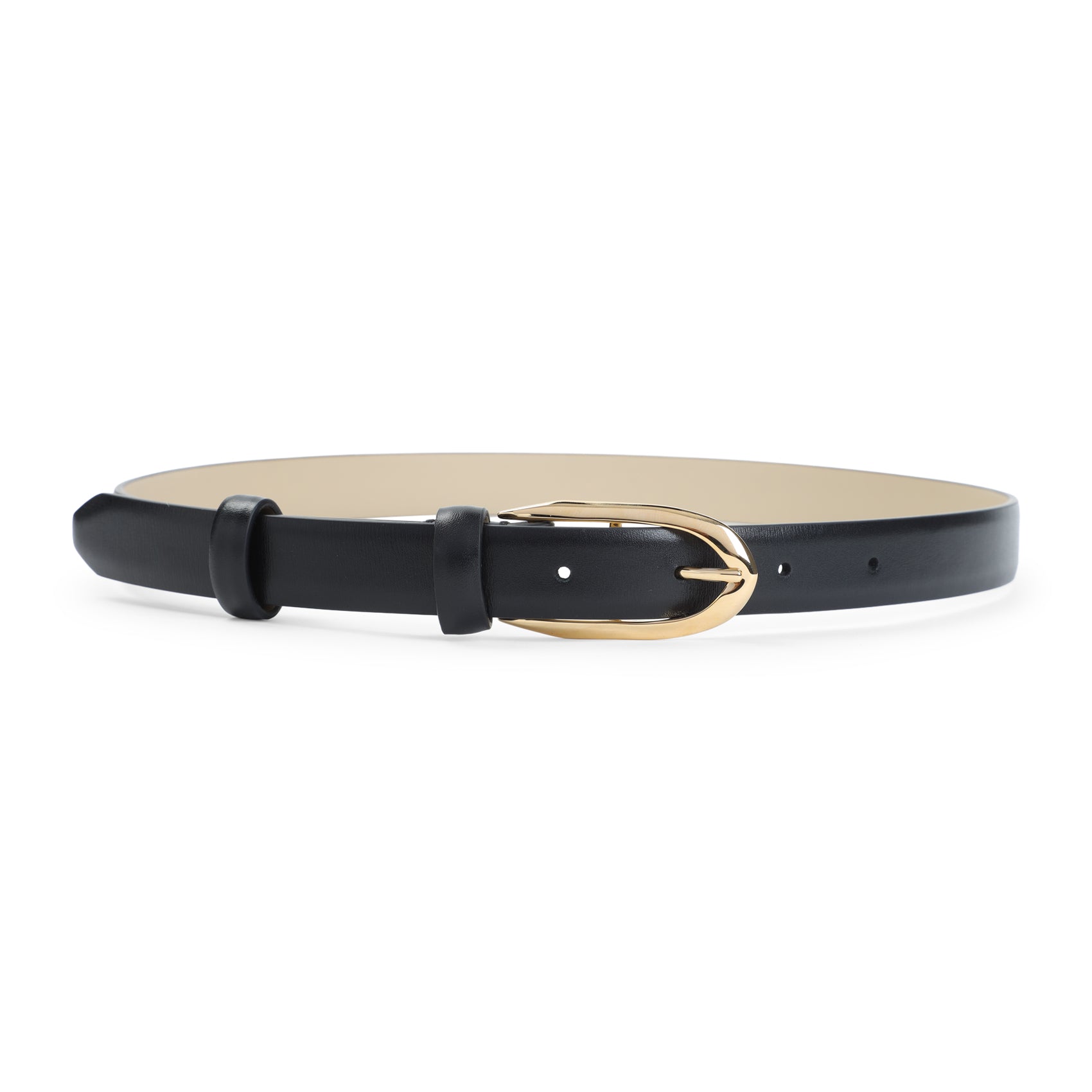 GIVENCHY Buckle Leather Belt - 2cm Width