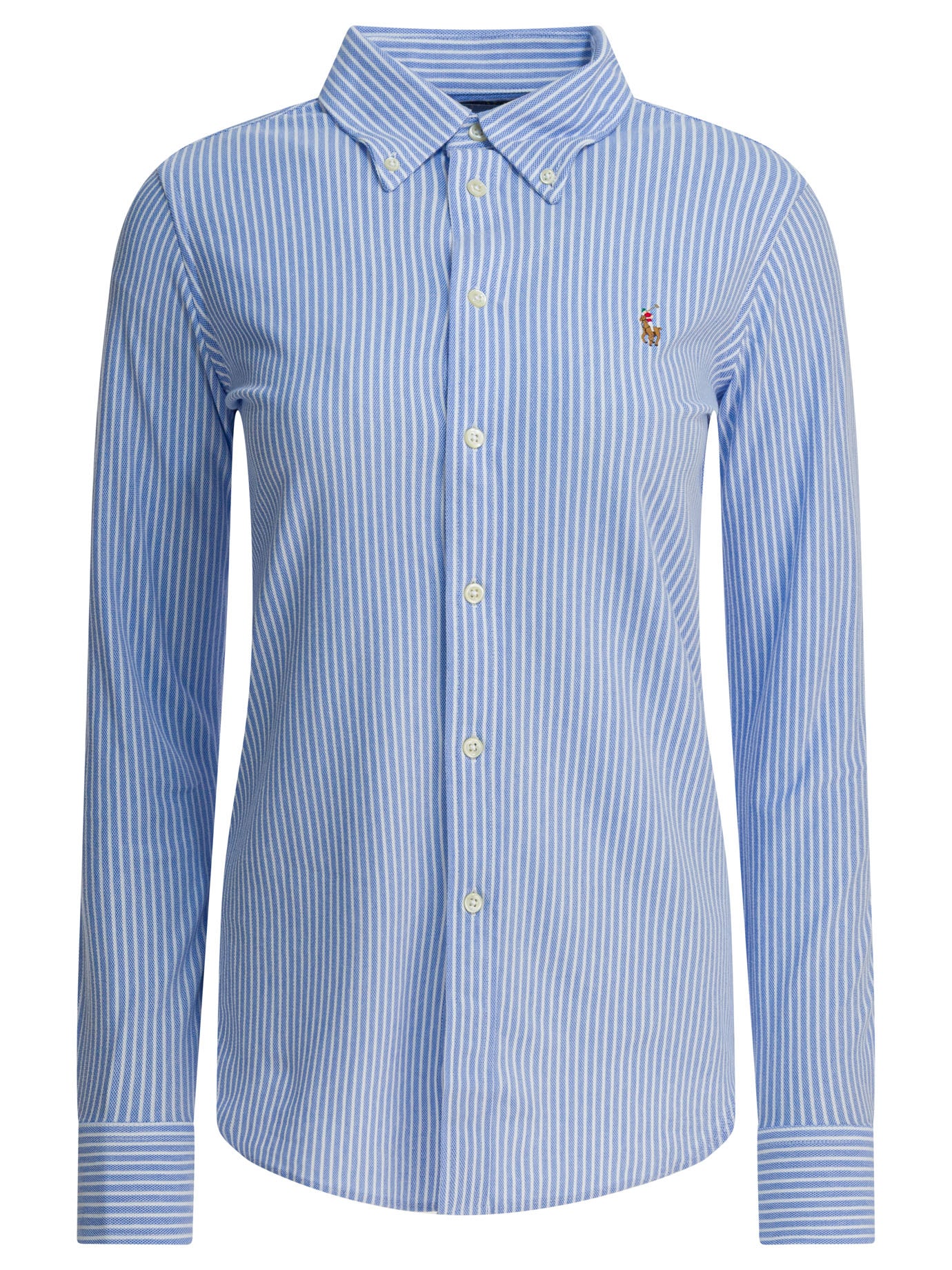 POLO RALPH LAUREN Slim Fit Striped Shirt with Button-Down Collar