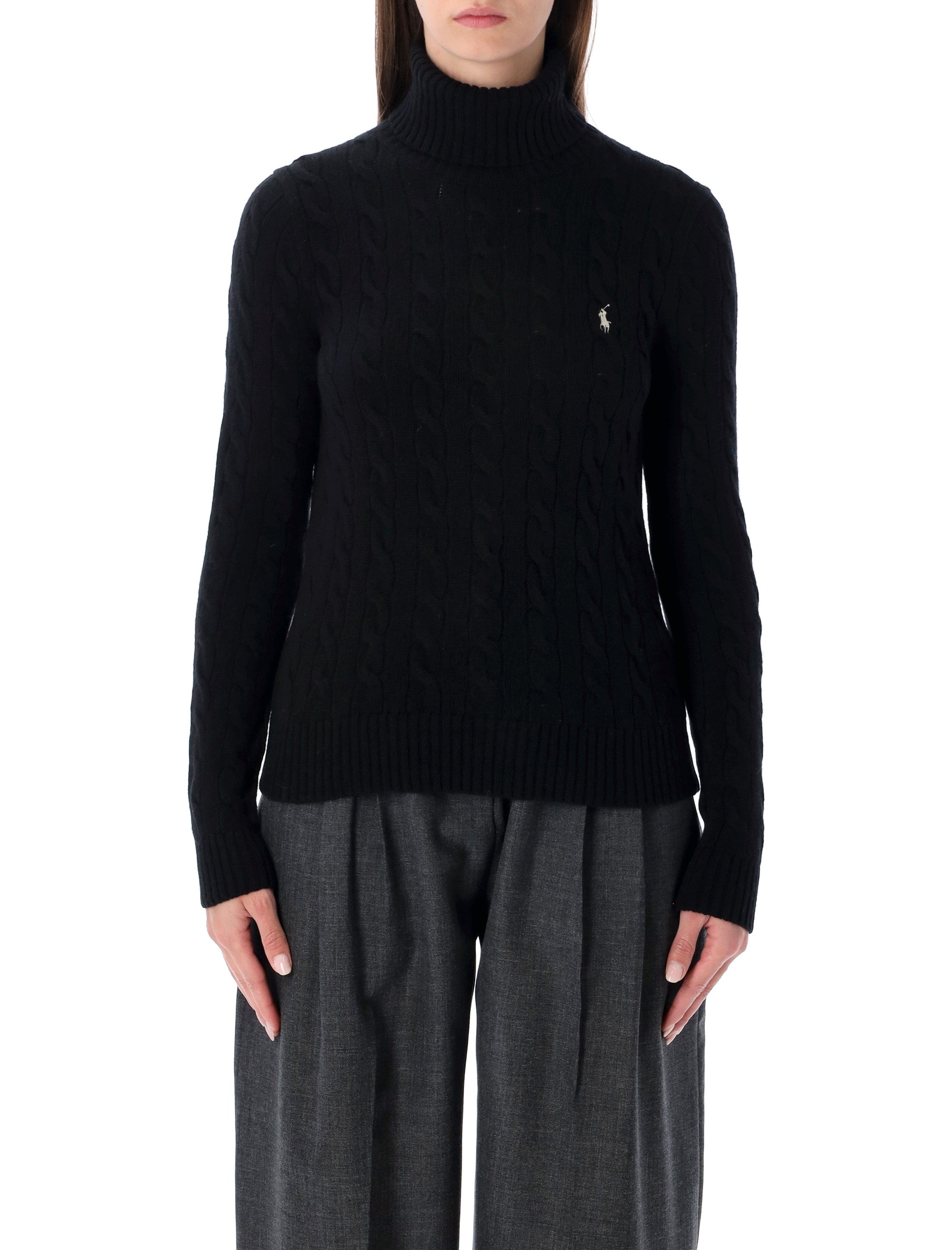 POLO RALPH LAUREN Women's Cable-Knit Roll Neck Jumper (S)