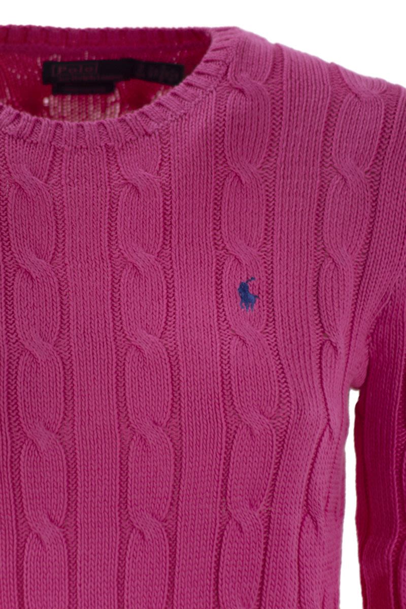 POLO RALPH LAUREN Slim-Fit Cable Knit Crew Neck Sweater