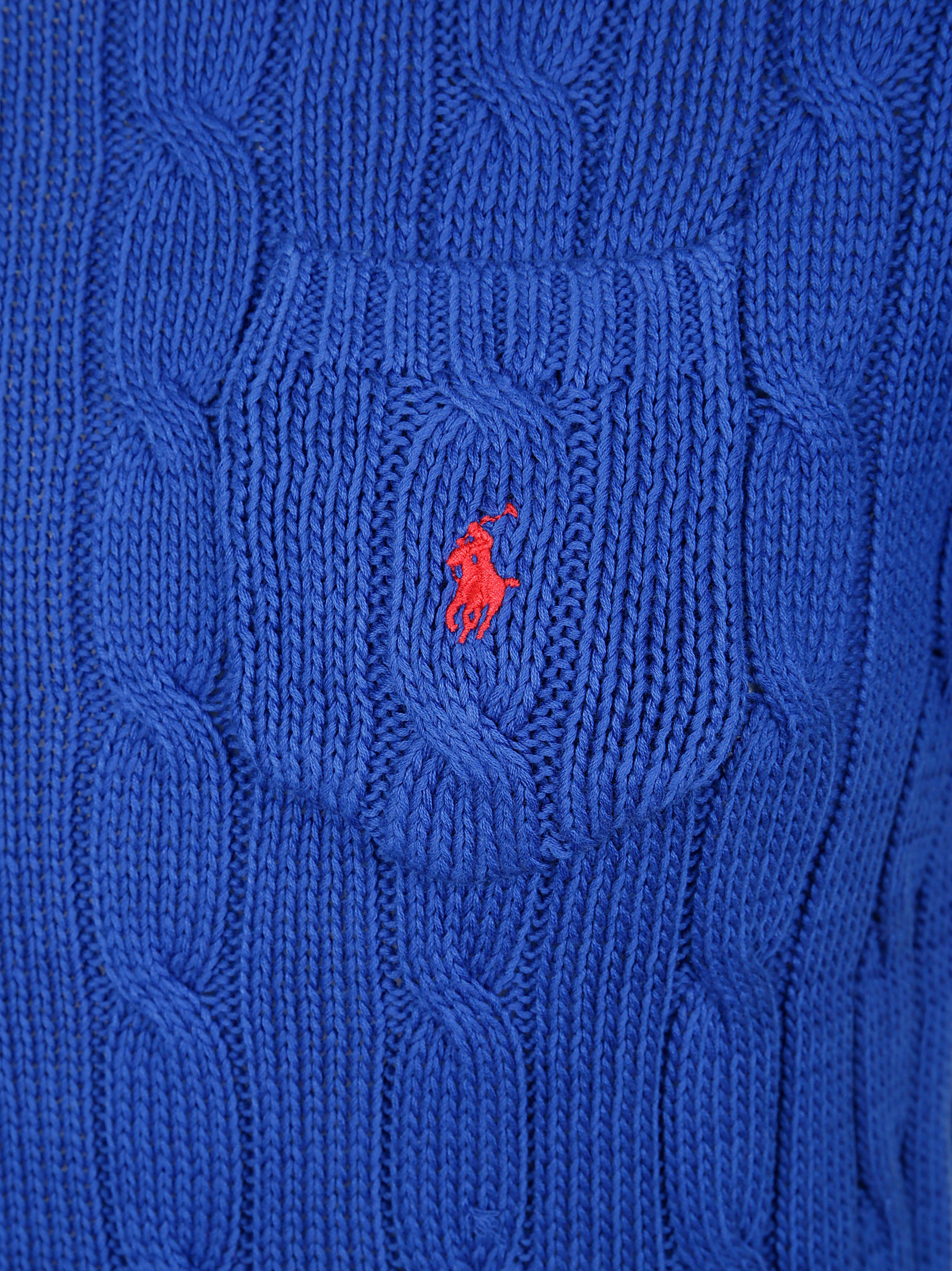 POLO RALPH LAUREN Cotton Short Sleeve Sweater with Cable Knit Design