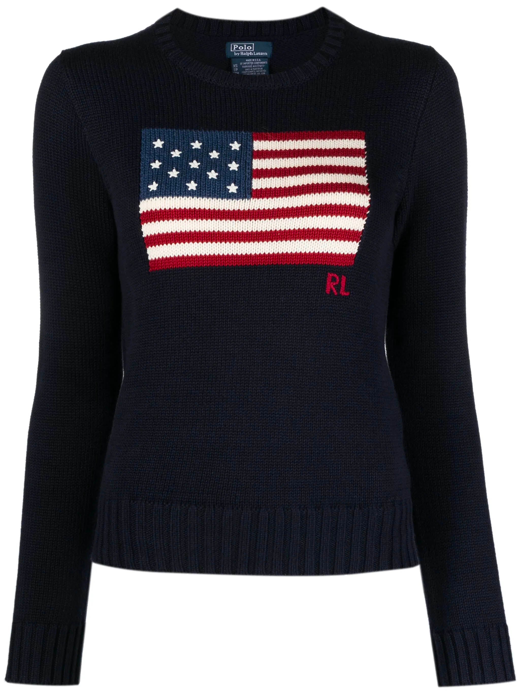 POLO RALPH LAUREN Flag Jumper with Crewneck - Women's Size S