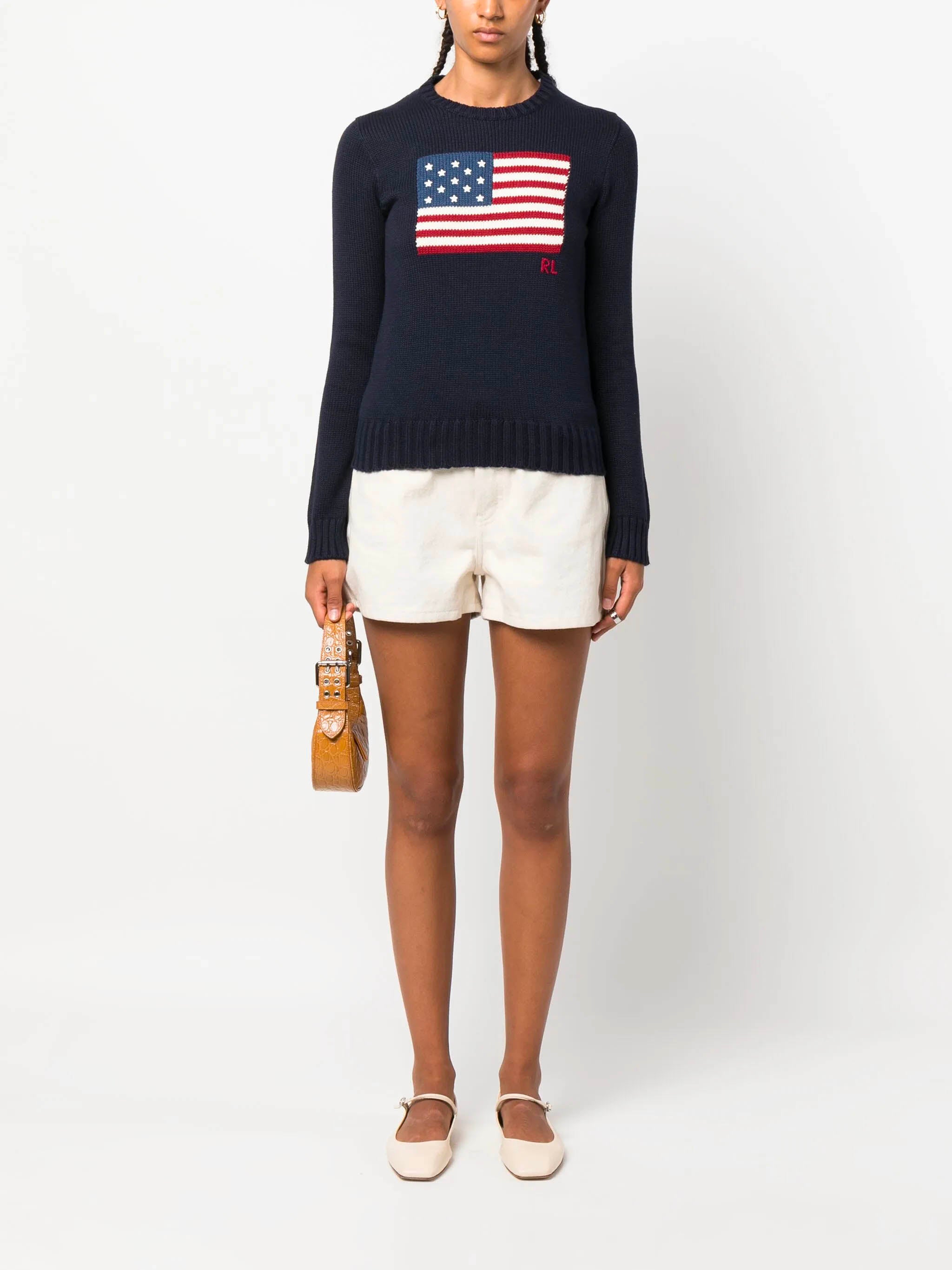 POLO RALPH LAUREN Flag Jumper with Crewneck - Women's Size S