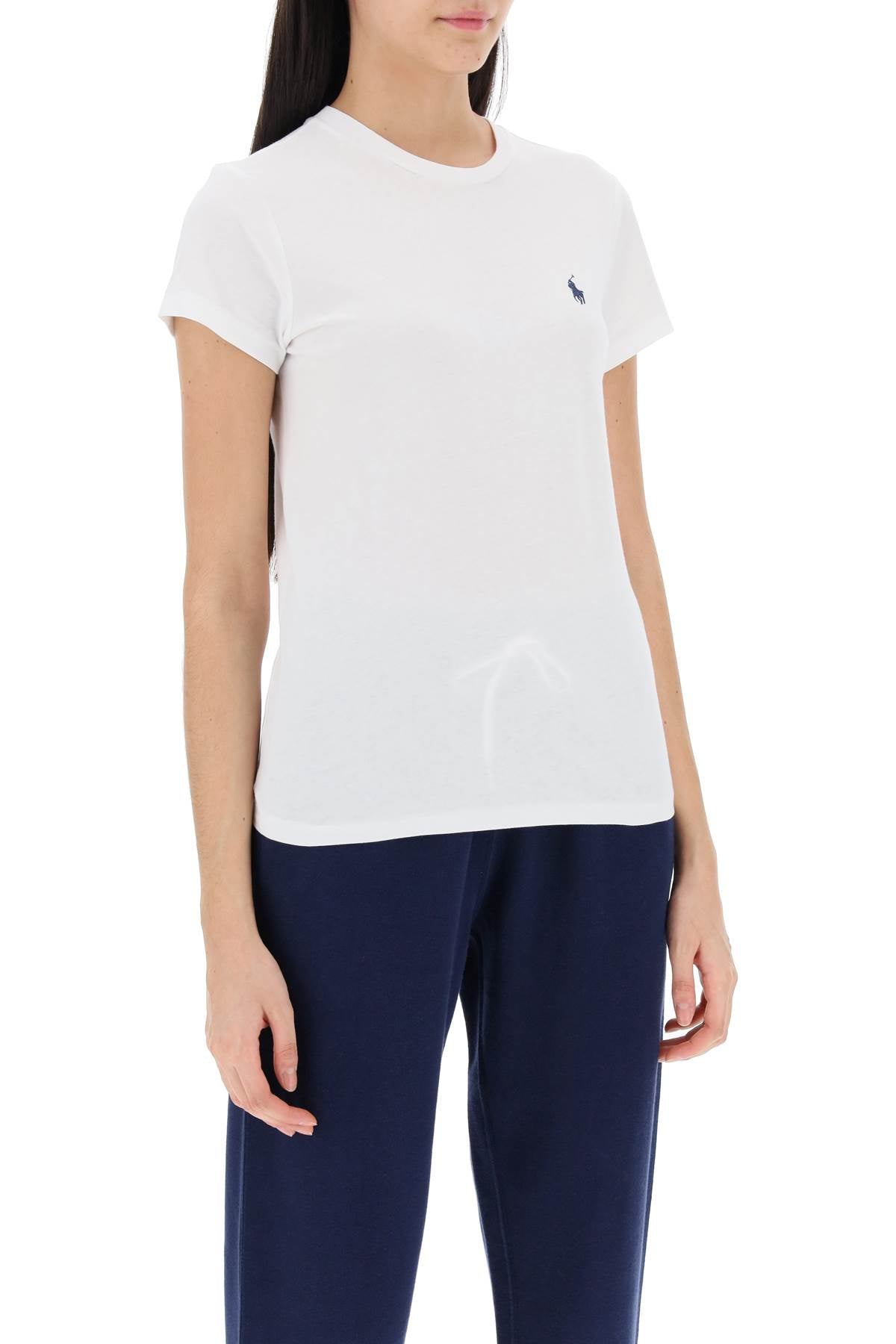 POLO RALPH LAUREN Cotton Logo T-Shirt with Short Sleeves for Women