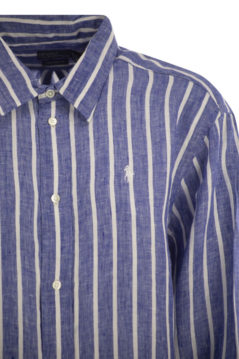 POLO RALPH LAUREN Wide and Short Vichy Linen Shirt for Women