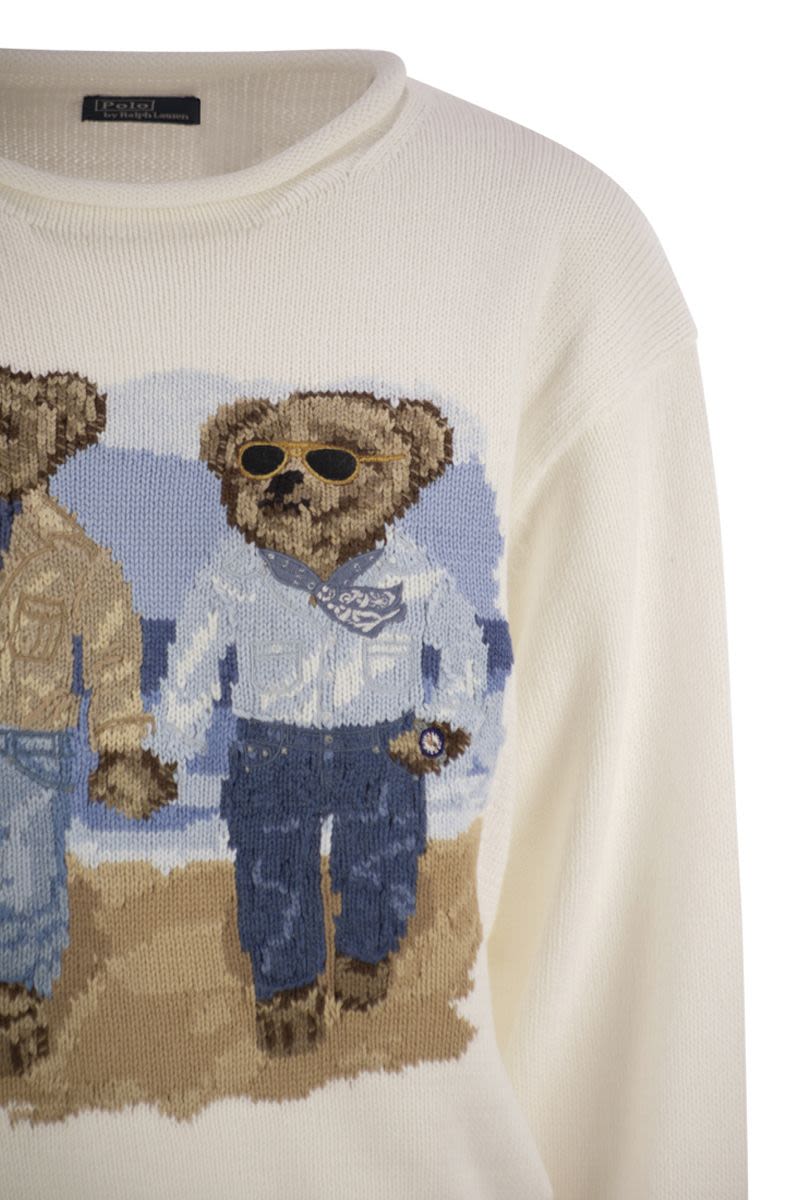 POLO RALPH LAUREN Chunky Knit Bear Tee - Women’s Hip Length