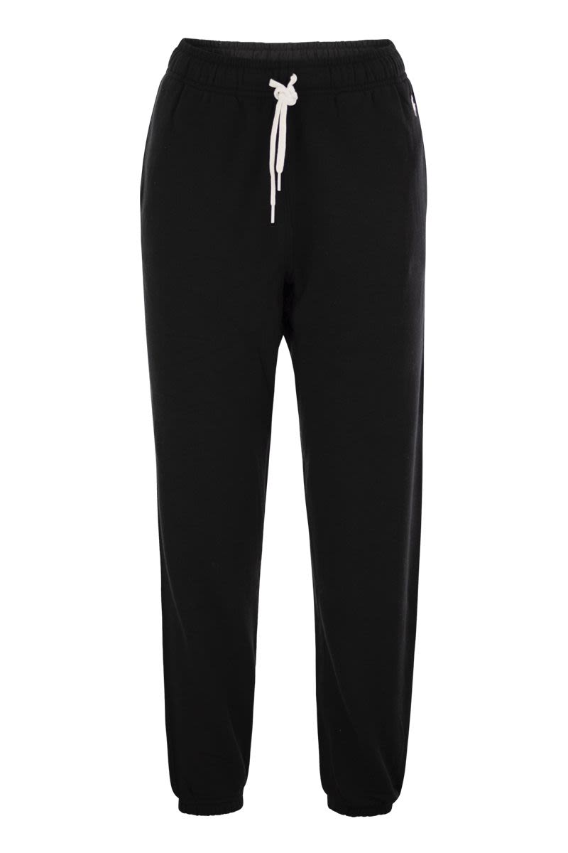 POLO RALPH LAUREN Plush Sports Trousers for Women - High Waist Tapered Cut