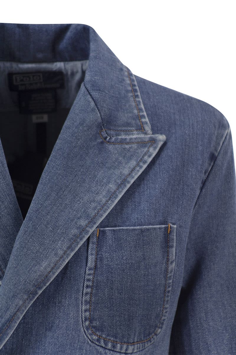 POLO RALPH LAUREN Double-Breasted Denim Blazer for Women