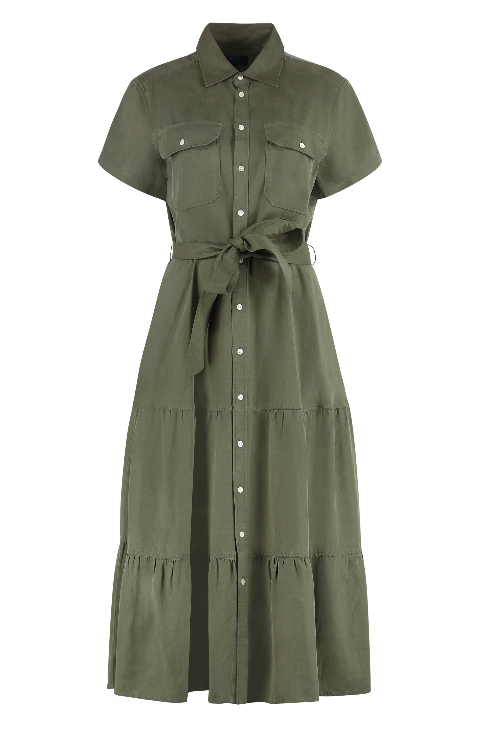 POLO RALPH LAUREN Women's Classic Shirtdress with Coordinated Waist Belt