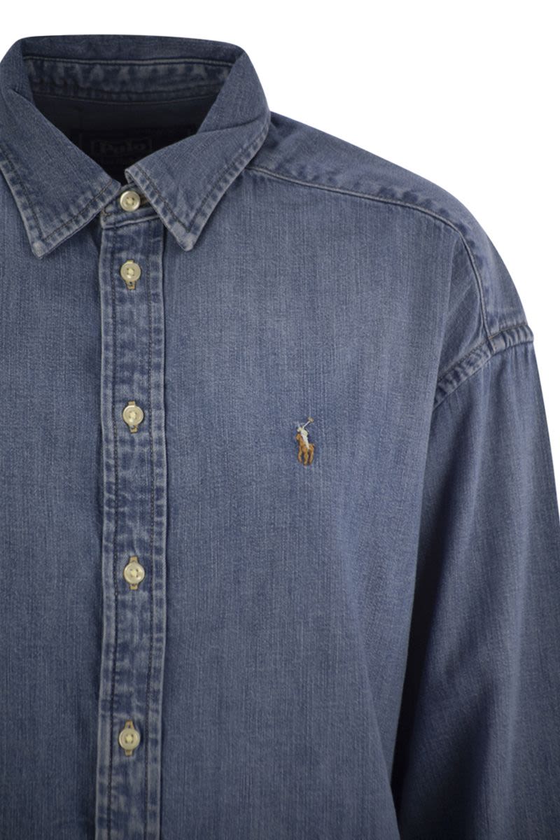 POLO RALPH LAUREN Women's Short Square Denim Shirt