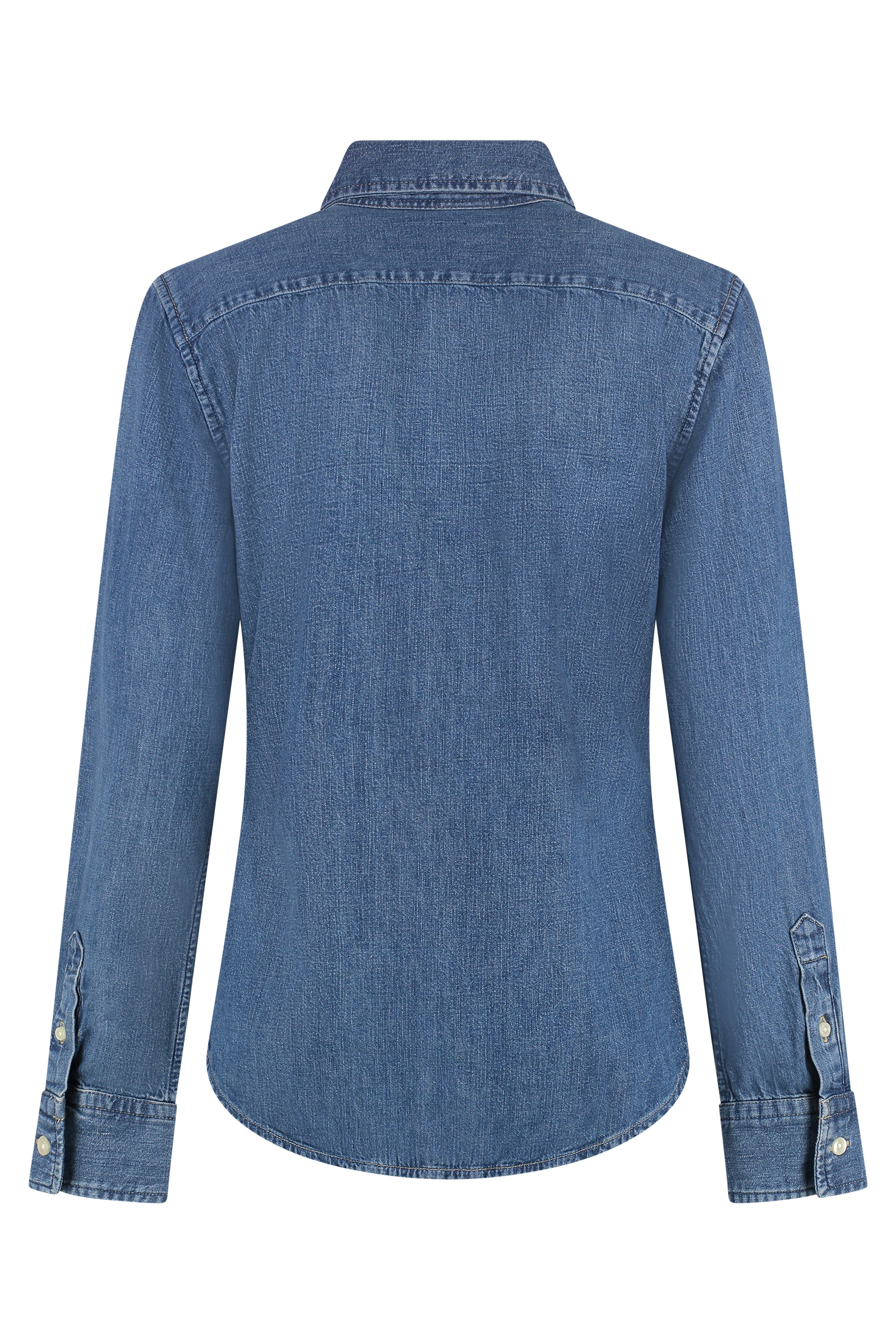 POLO RALPH LAUREN Women's Denim Shirt with Rounded Hem