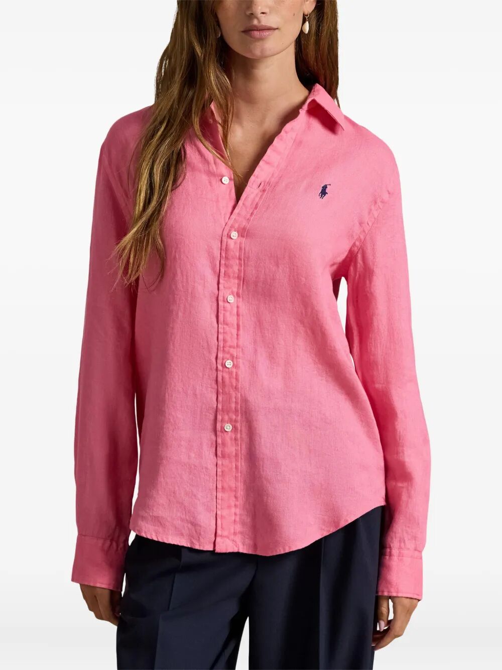 POLO RALPH LAUREN Classic Linen Shirt - Relaxed Fit for Women