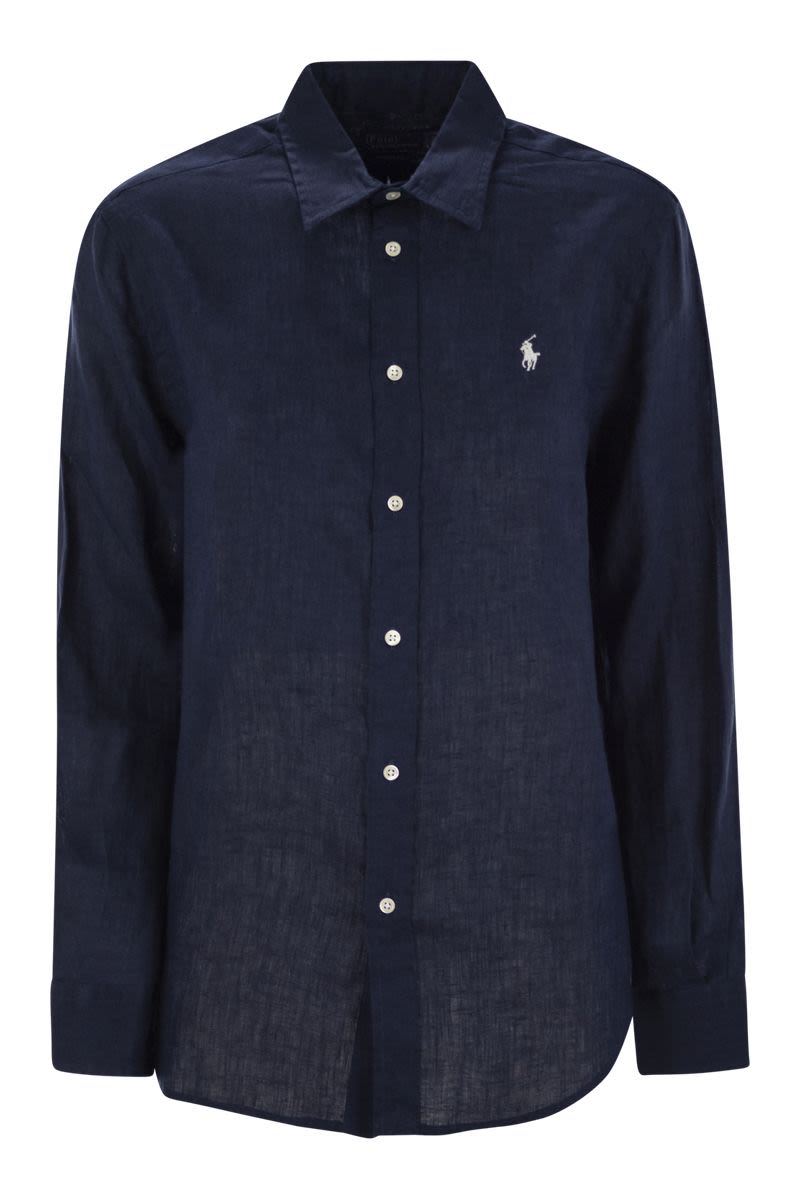 POLO RALPH LAUREN Classic Long Sleeve Button Front Shirt for Women