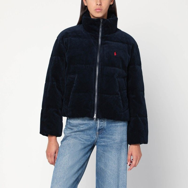 POLO RALPH LAUREN Corduroy Puffer Jacket with High Collar for Women