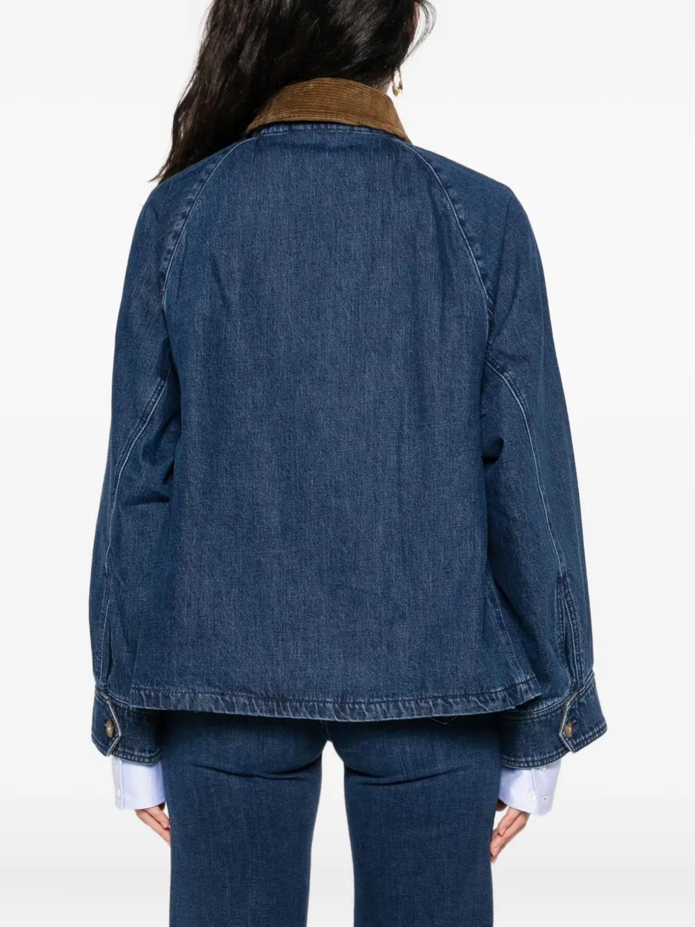 POLO RALPH LAUREN Denim Jacket with Corduroy Collar for Women - FW25