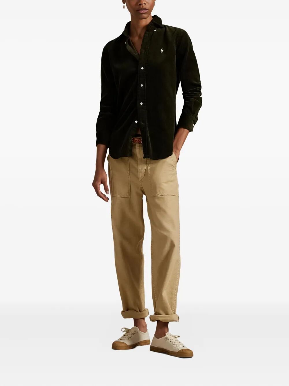 POLO RALPH LAUREN Woven Sport Shirt - 10 Wale Corduroy for Women