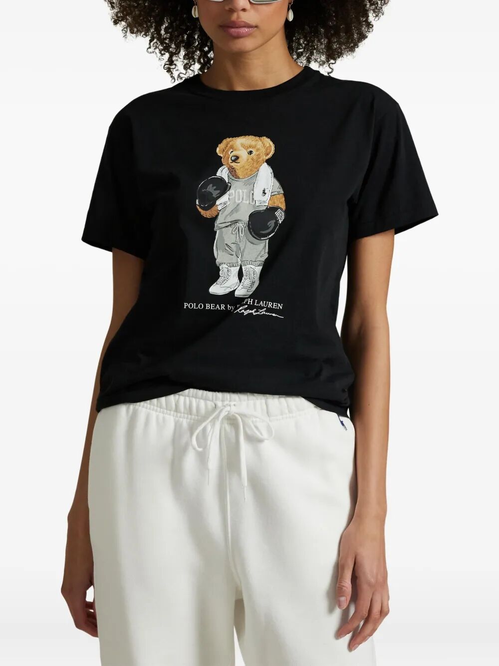 POLO RALPH LAUREN Printed Cotton T-Shirt with Iconic Bear Design