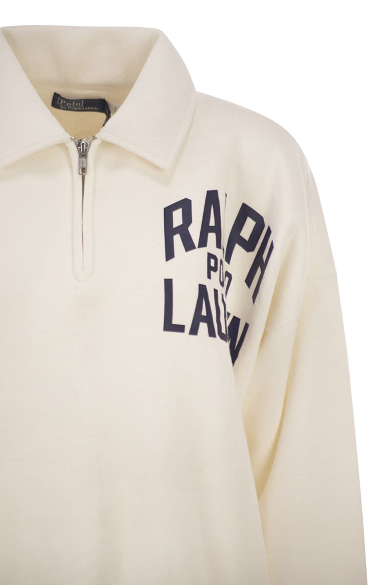 POLO RALPH LAUREN Women's Half-Zip Sweatshirt with Logo
