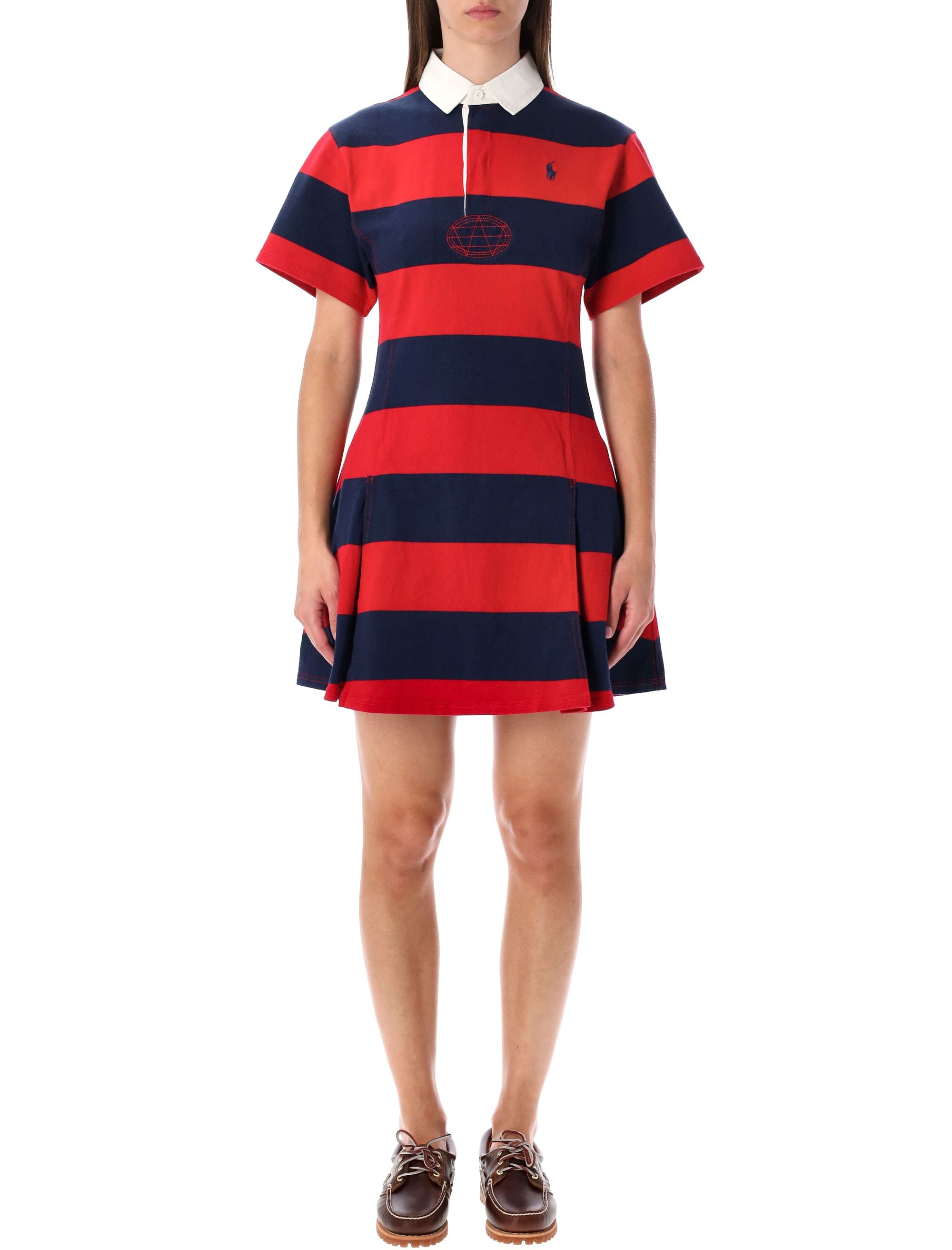 POLO RALPH LAUREN Mini Striped Cotton Rugby Dress