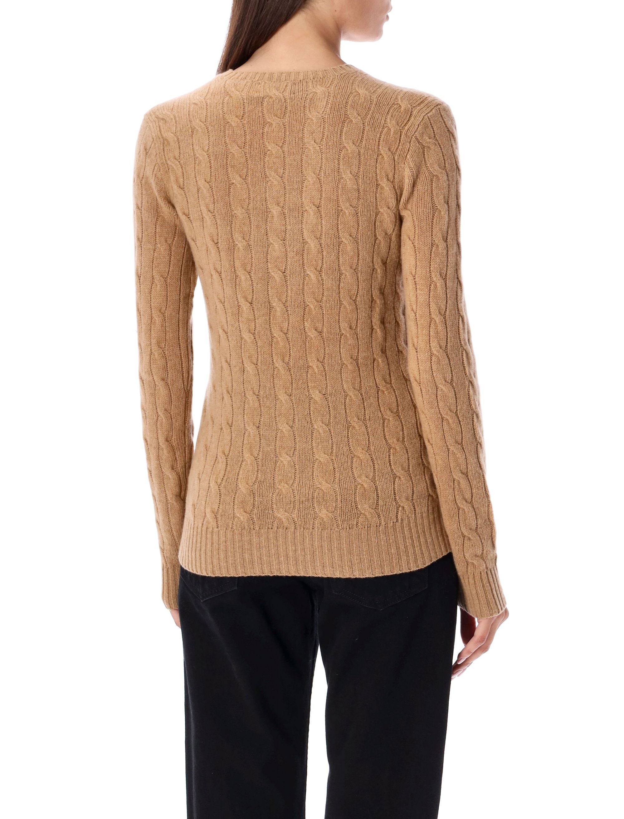 POLO RALPH LAUREN Women’s Slim-Fit Plaited Wool and Cashmere Crew-Neck Sweater
