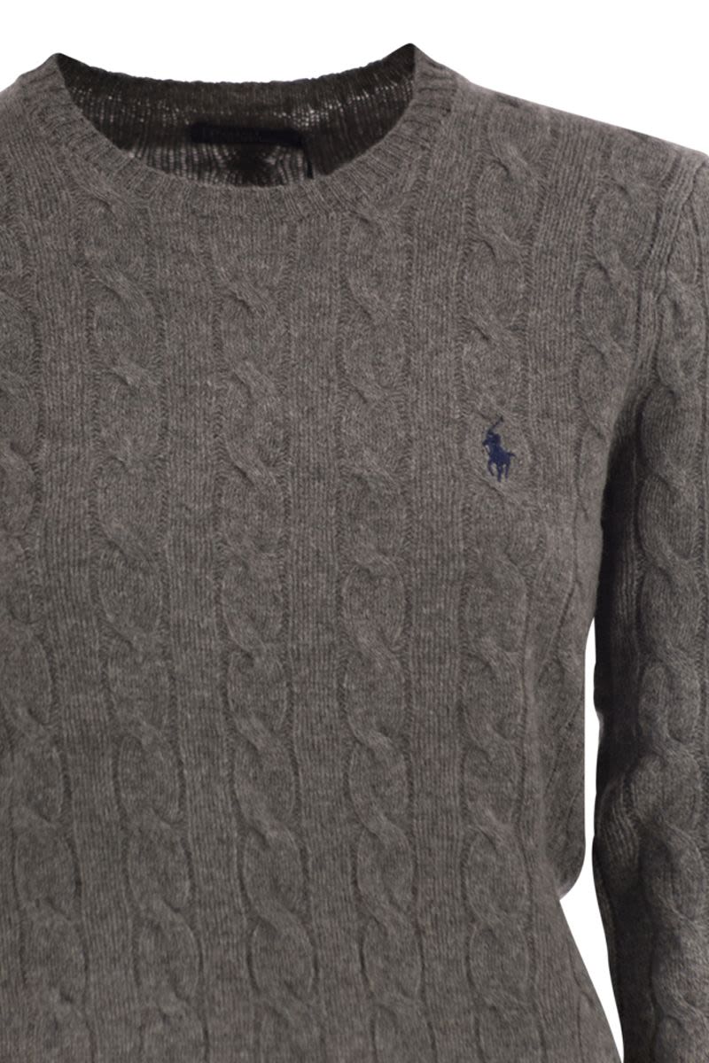 POLO RALPH LAUREN Slim-Fit Plaited Wool and Cashmere Crew-Neck Sweater
