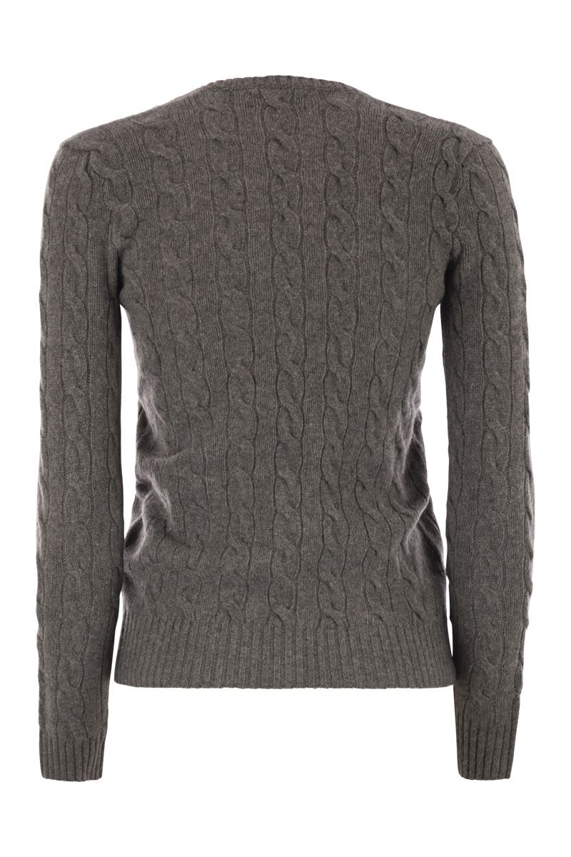 POLO RALPH LAUREN Slim-Fit Cable Knit V-Neck Sweater