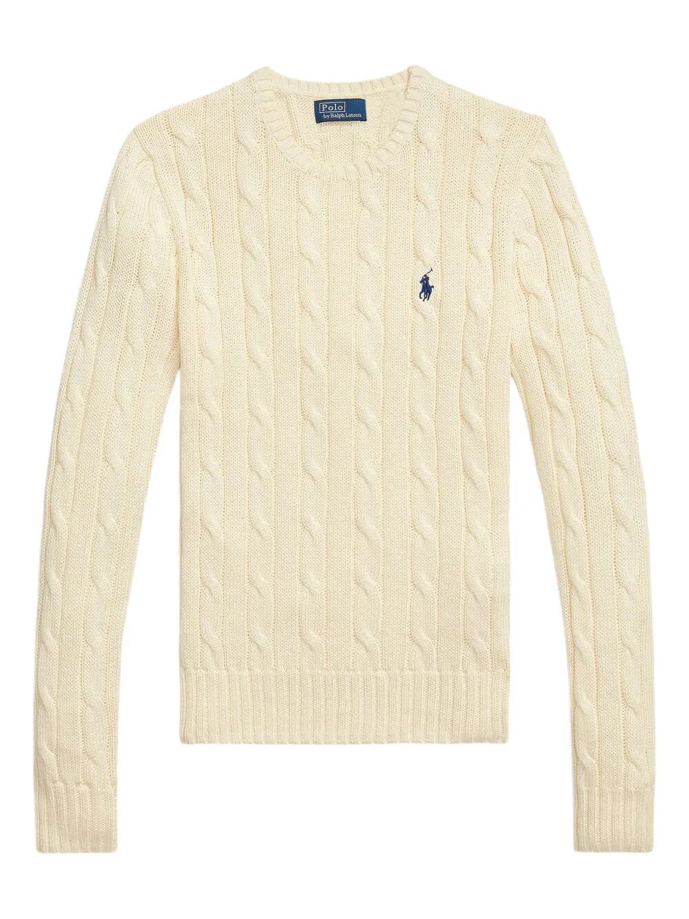 POLO RALPH LAUREN Slim Fit Cable-Knit Cotton Crewneck Jumper