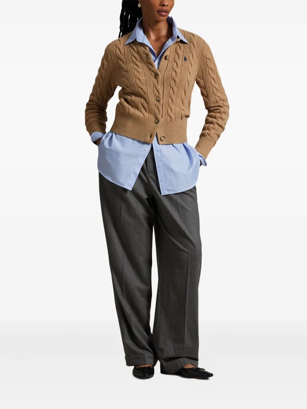 POLO RALPH LAUREN Women's Round Neck Sweater Cardigan