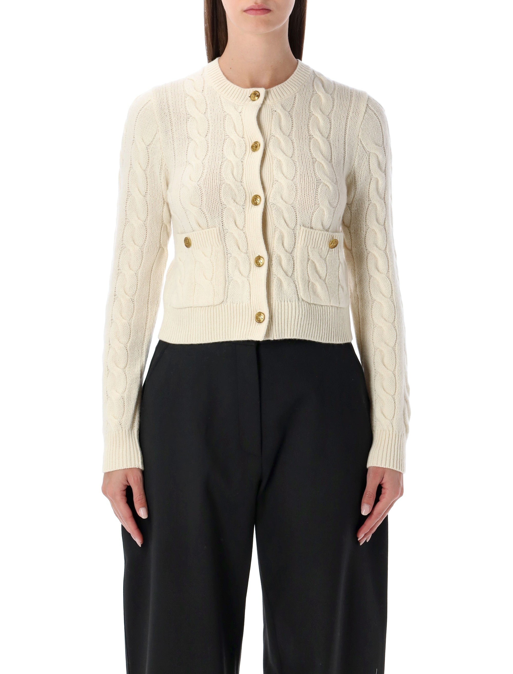 POLO RALPH LAUREN Cropped Wool and Cashmere Cardigan