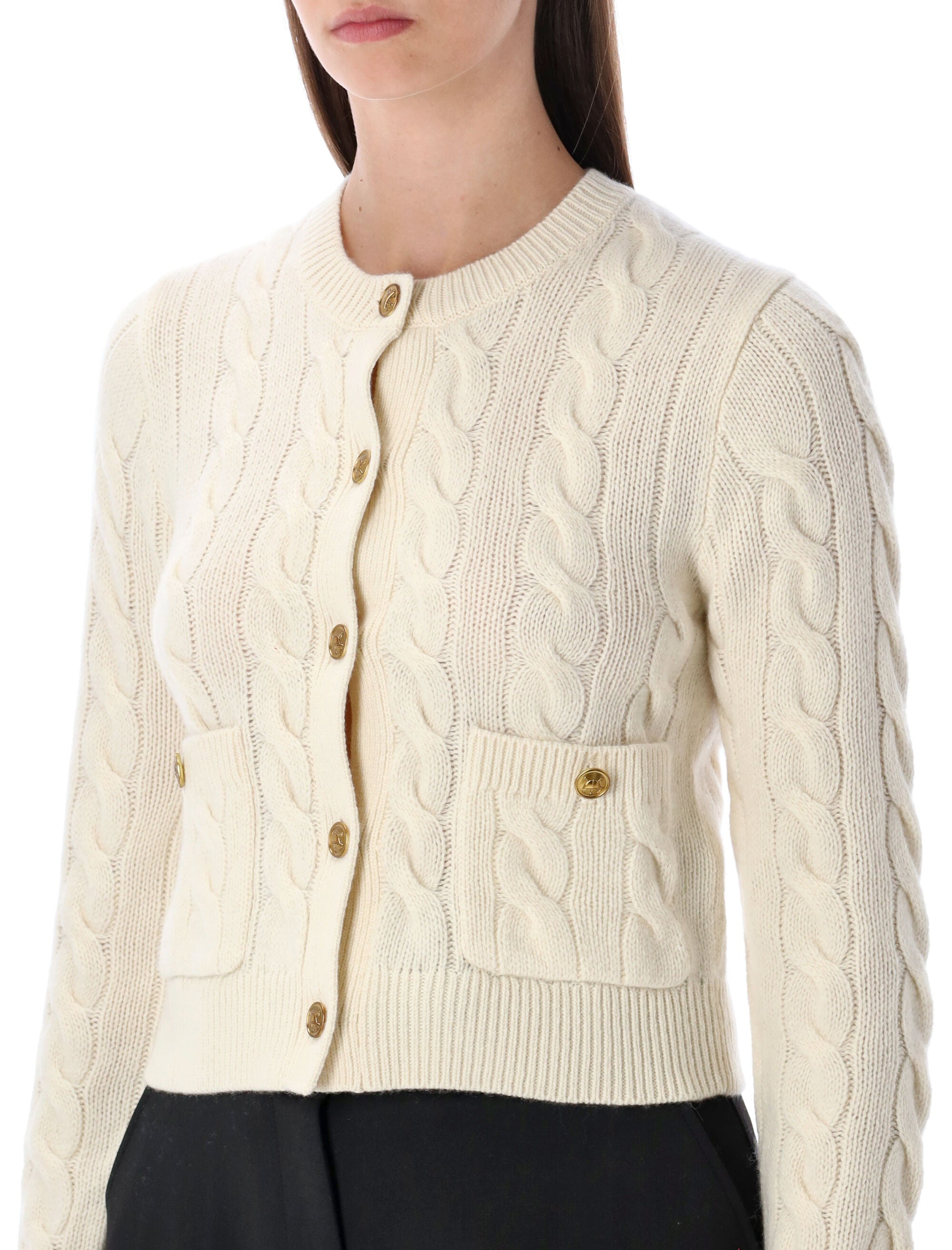 POLO RALPH LAUREN Cropped Wool and Cashmere Cardigan