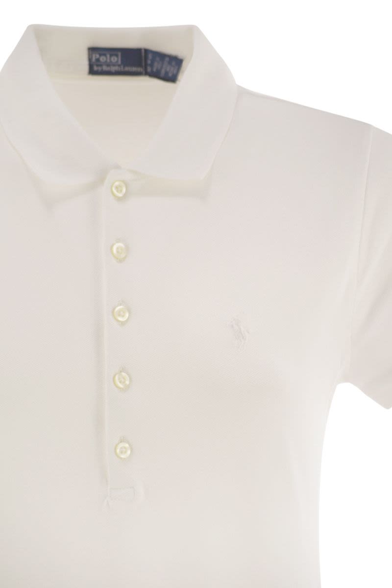 POLO RALPH LAUREN Openwork Pique Polo Shirt Dress