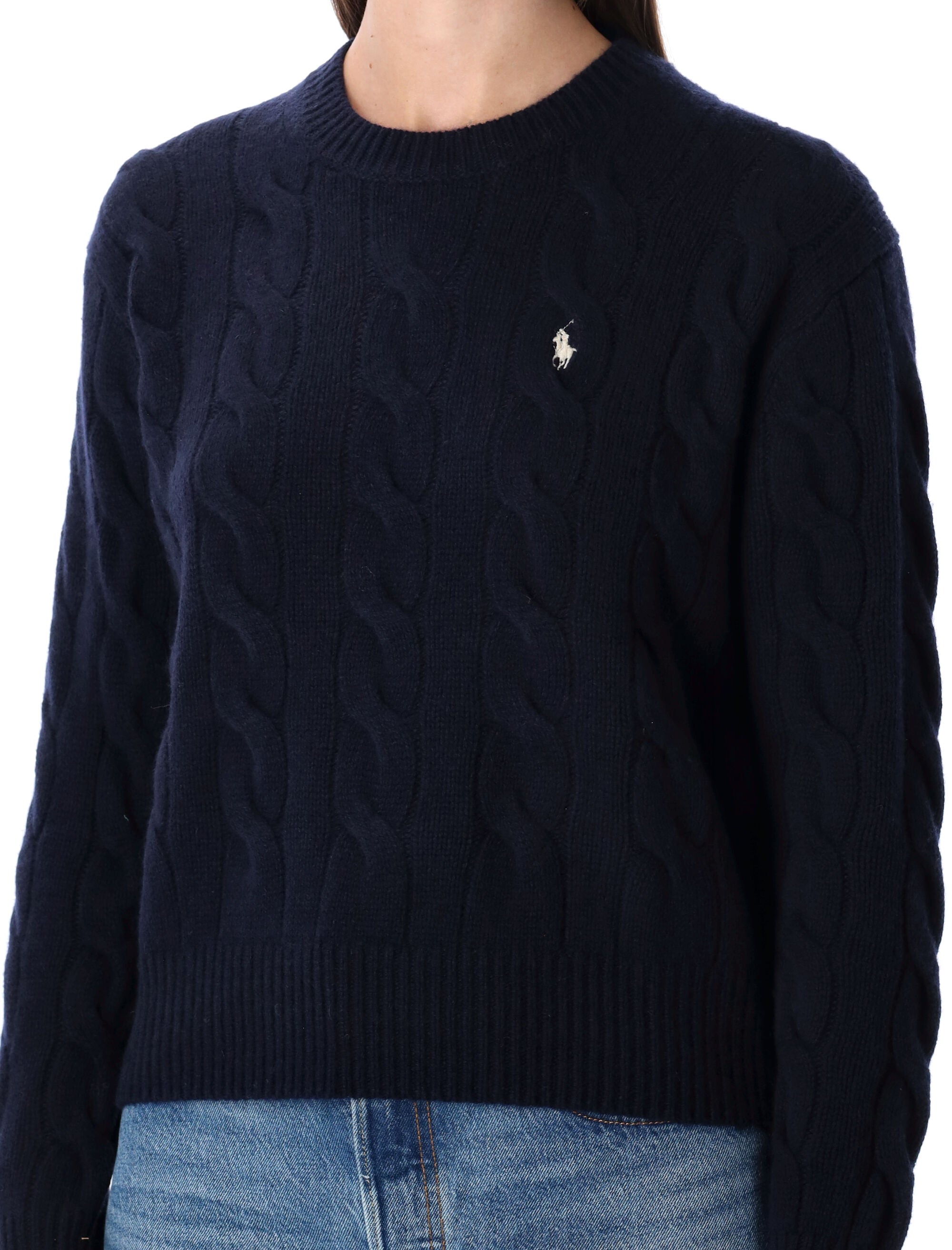 POLO RALPH LAUREN Women's Cable-Knit Wool and Cashmere Jumper - Small