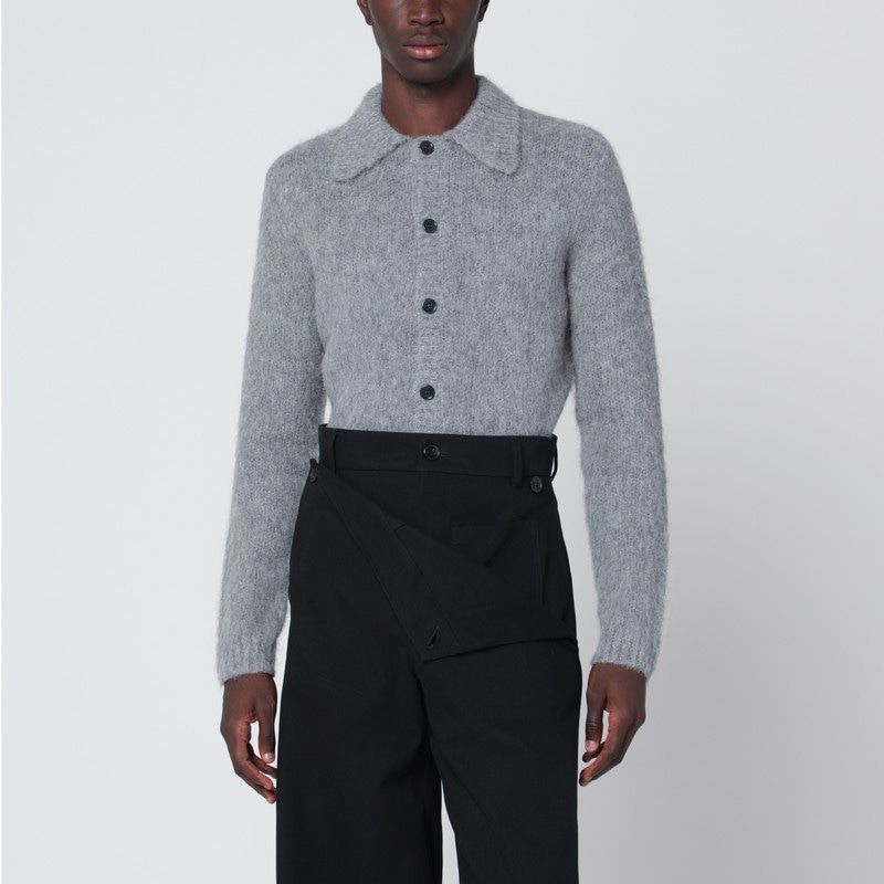 DRIES VAN NOTEN Alpaca and Wool Blend Cardigan for Men - FW25