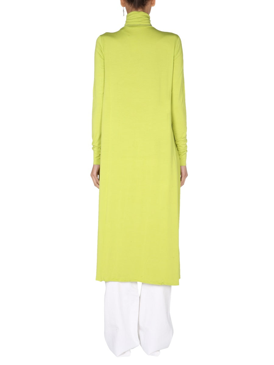 RAF SIMONS High Neck Embroidered Long Dress