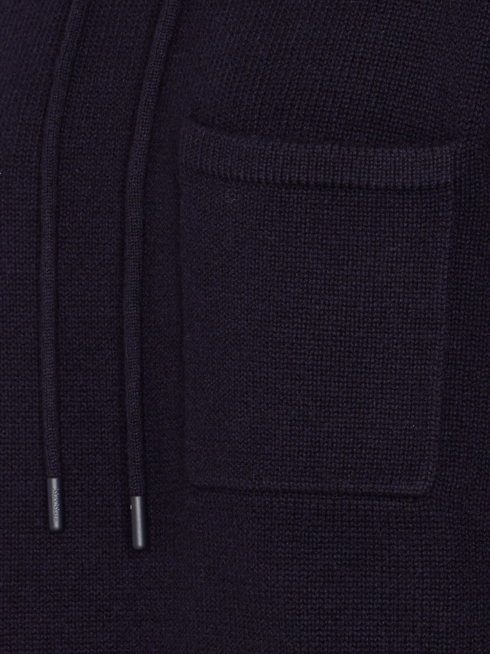 MAX MARA Cashmere Wool Hoodie with Chest Pocket for Women