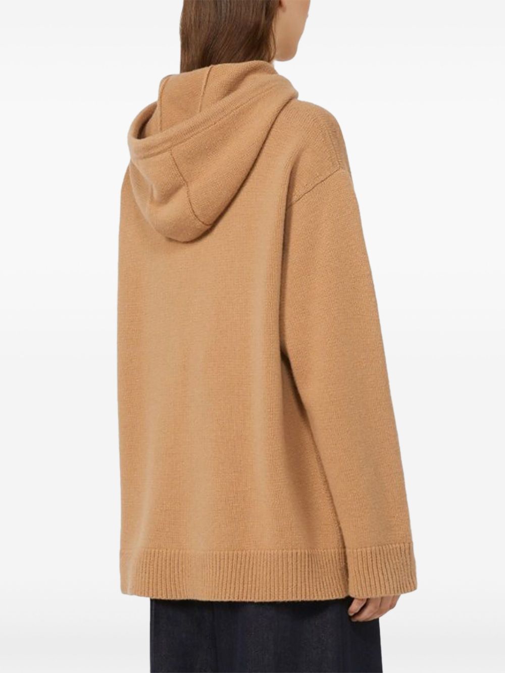 MAX MARA Cashmere Wool Sweatshirt with Drawstring Hood for Women