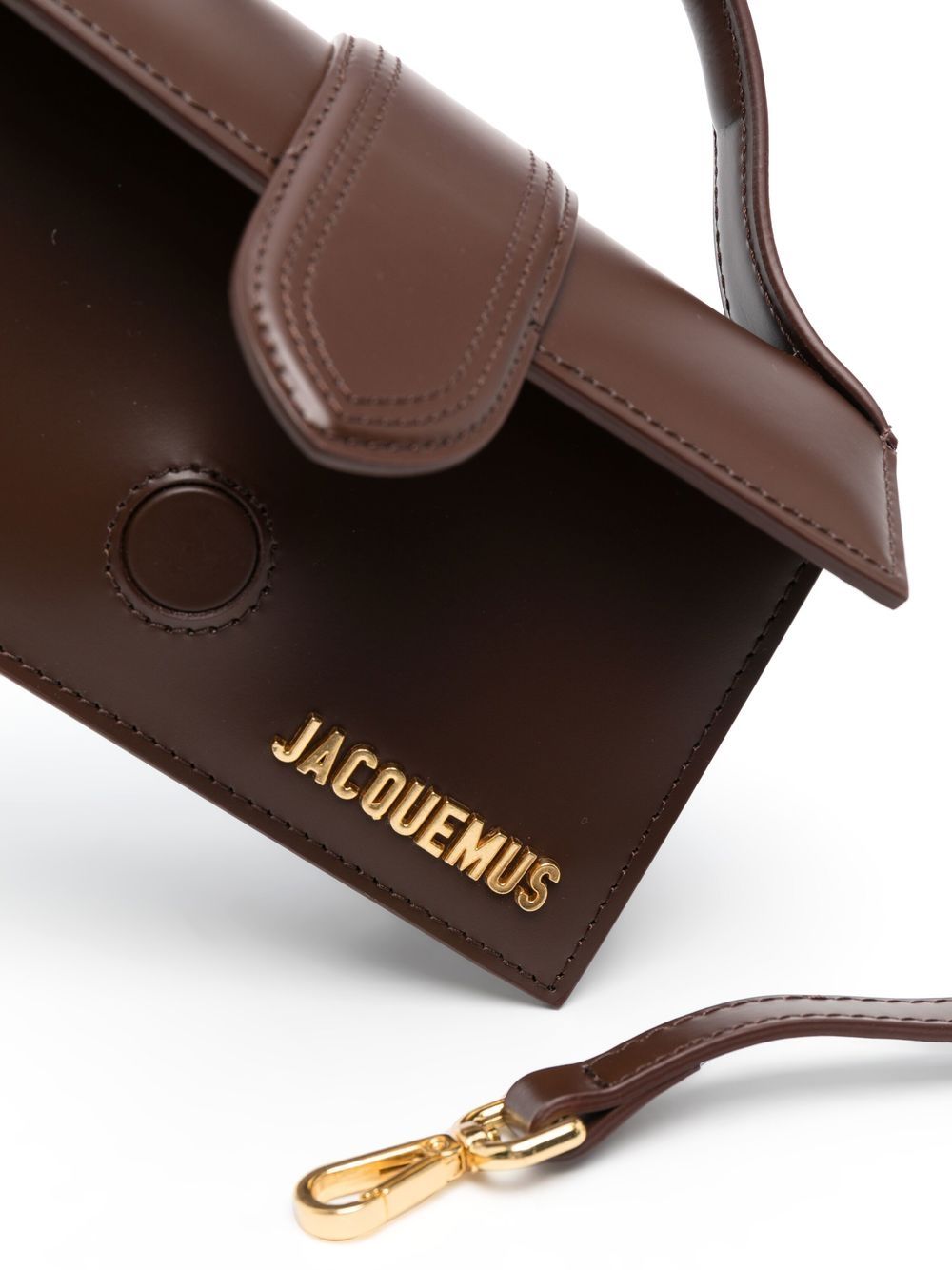 JACQUEMUS Mini Leather Handbag with Foldover Top