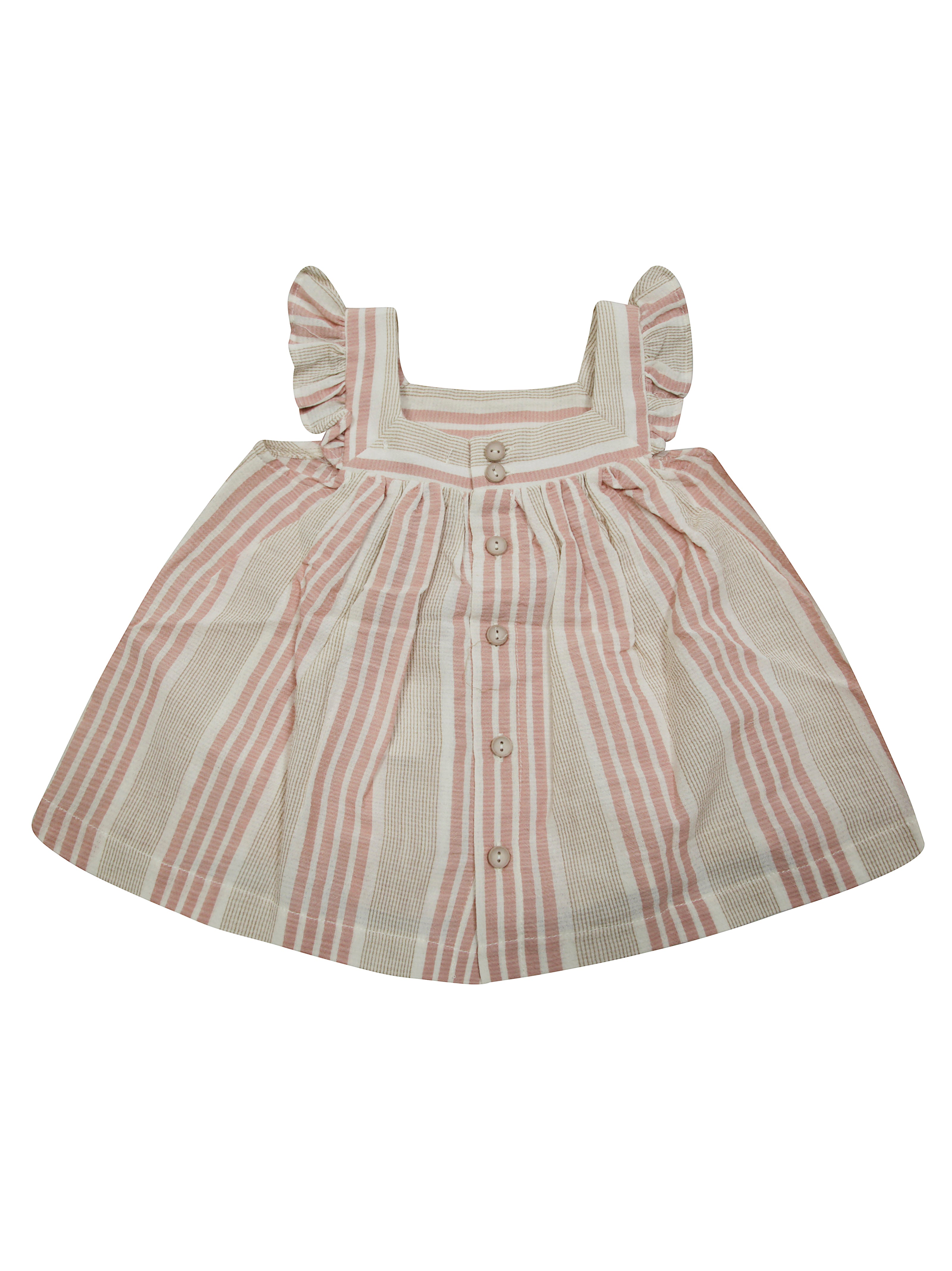 1+IN THE FAMILY Mini Kids Linen Tank Top with Ruffles