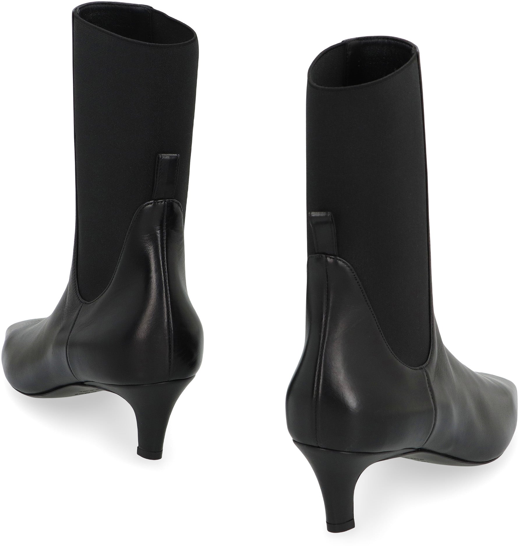 TOTEME Pointed Toe Leather Ankle Boots