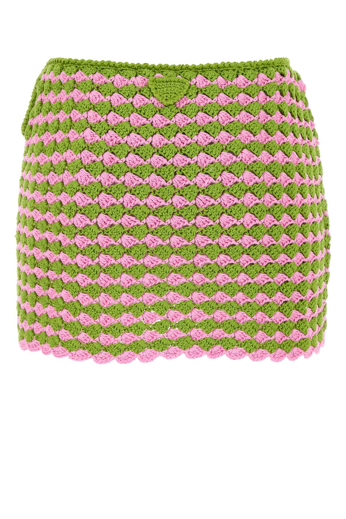PRADA Chic Two-Tone Crochet Mini Skirt for Women