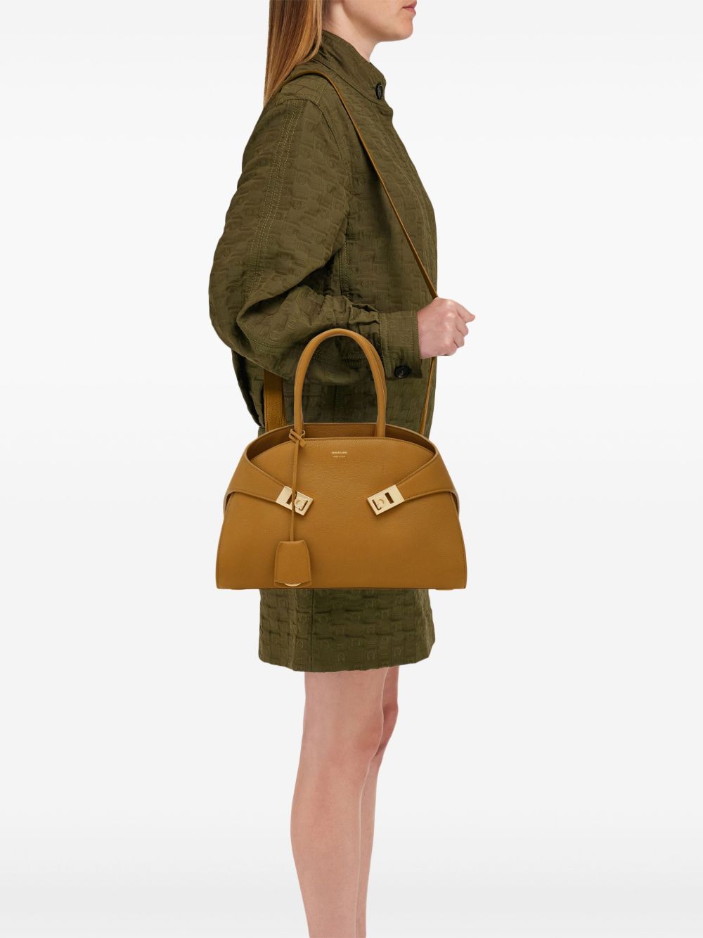 Ferragamo Hug Mini Leather Tote Handbag