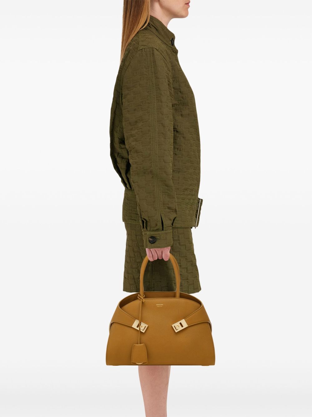 Ferragamo Hug Mini Leather Tote Handbag