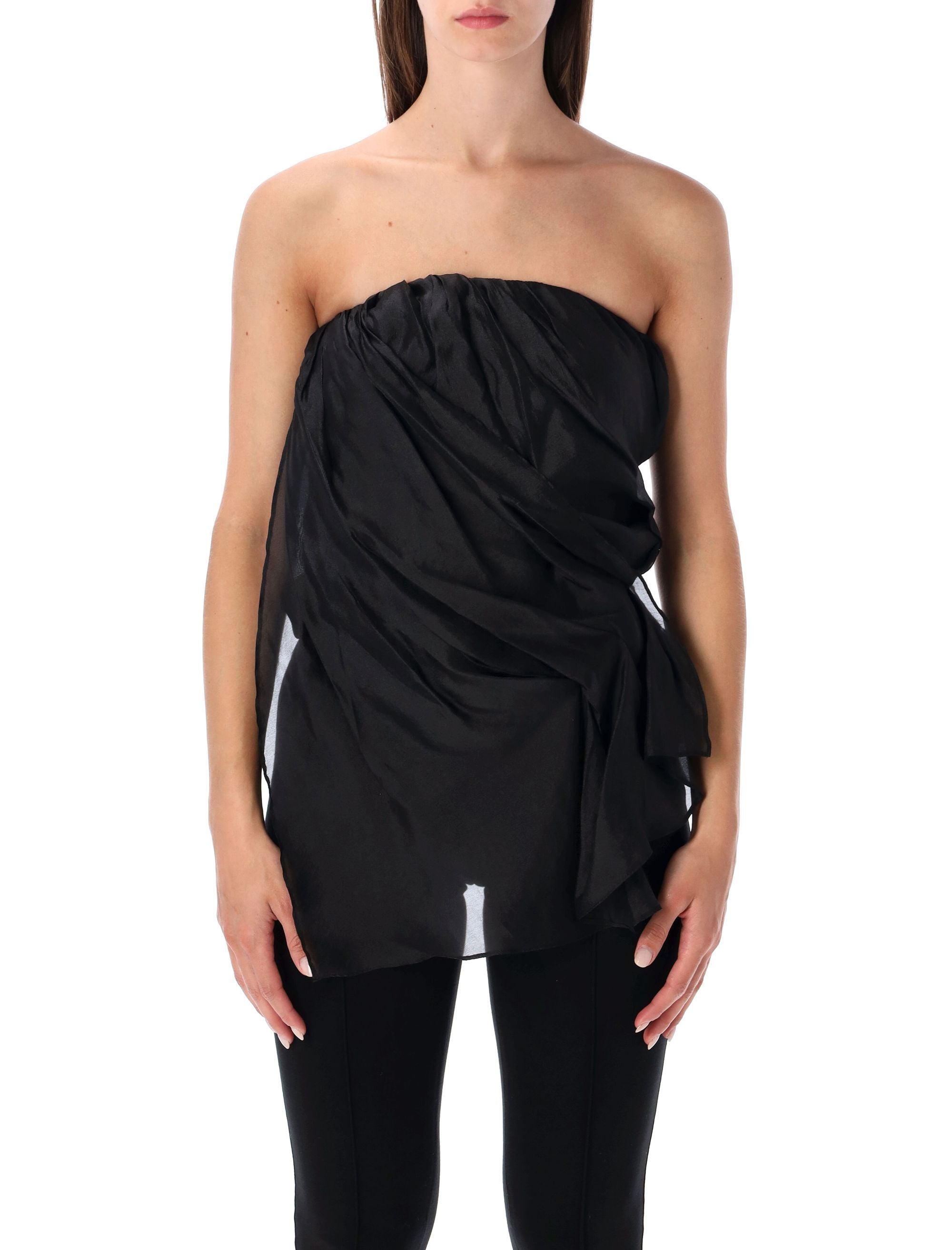 THE GARMENT Mini Draped Bustier Top
