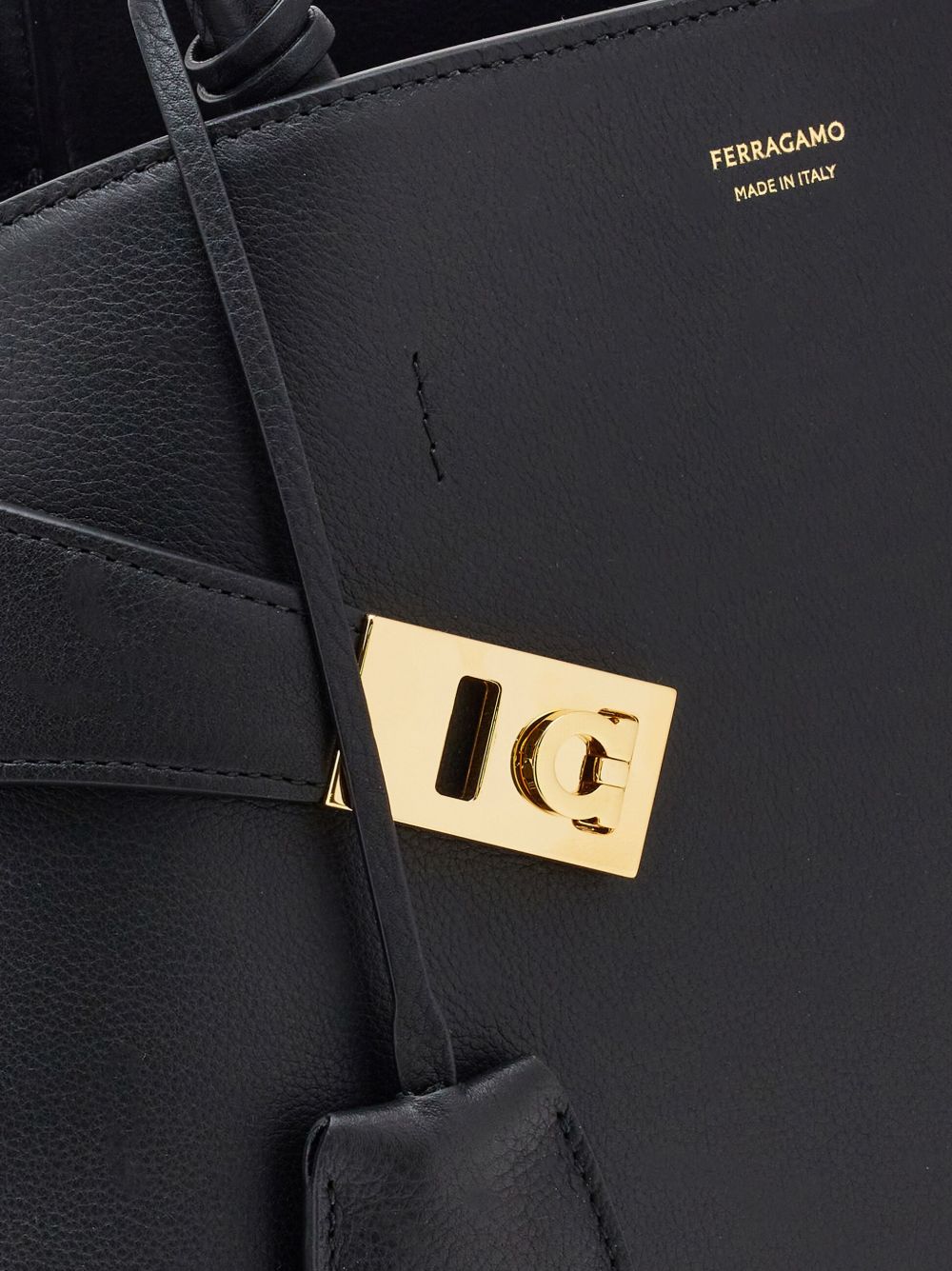 Ferragamo Medium Leather Tote Handbag