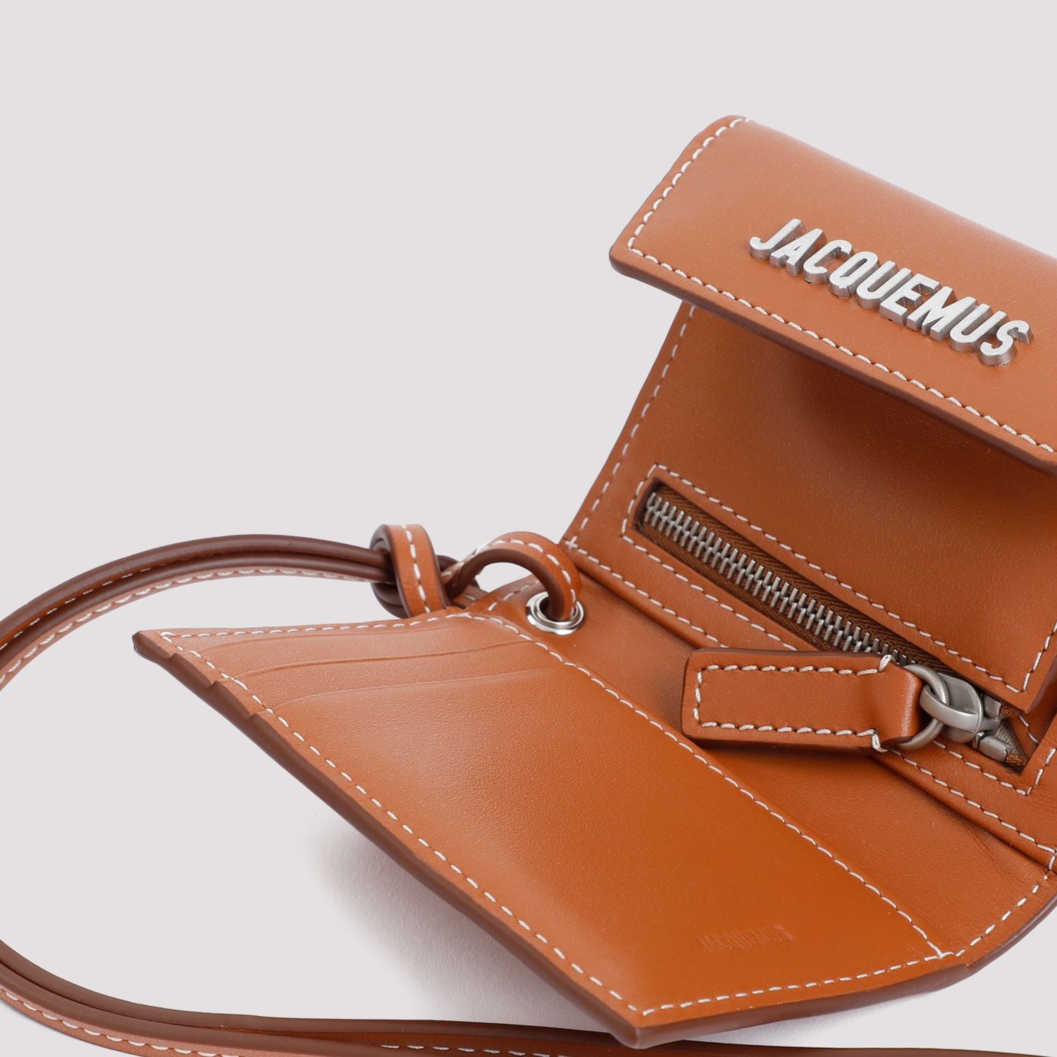 JACQUEMUS Mini Leather Crossbody Wallet