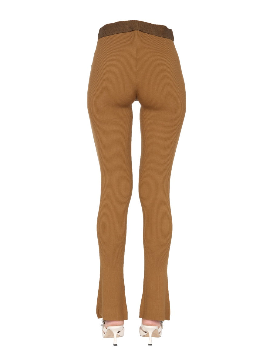 BAUM UND PFERDGARTEN Stylish Elastic Waist Ribbed Trousers for Women