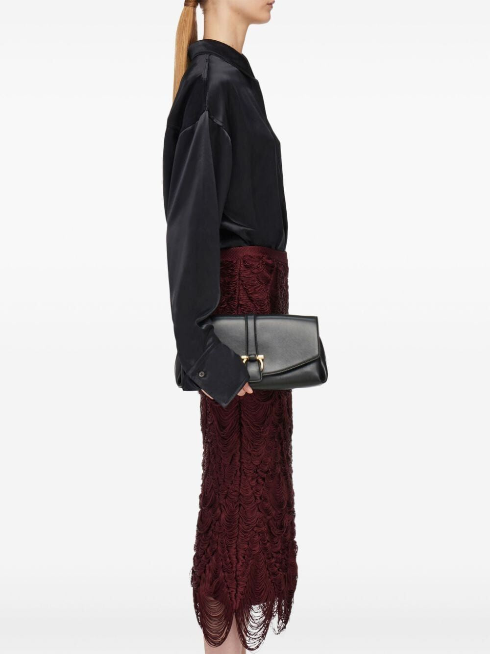 Ferragamo Foldover Top Mini Crossbody Handbag